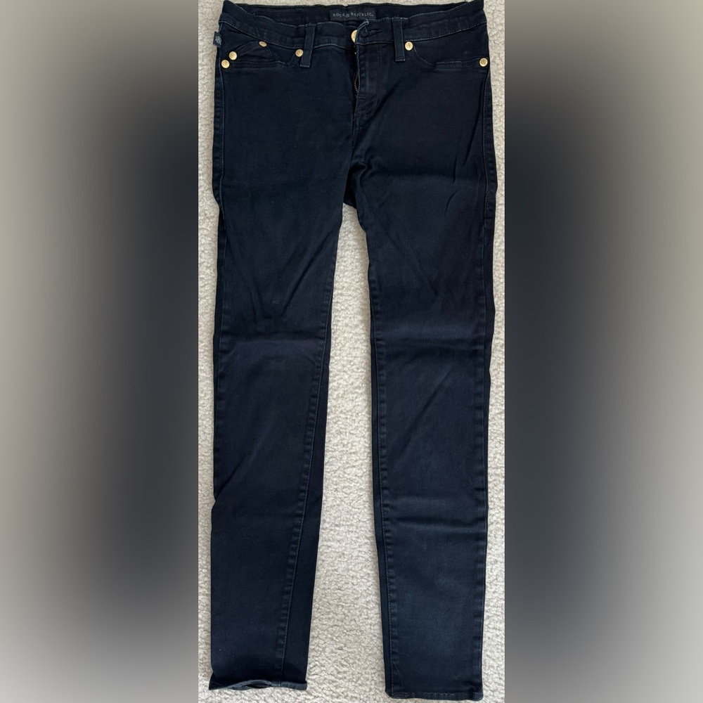 Women's Black Rock & Republic Skinny Jeans - Size 12